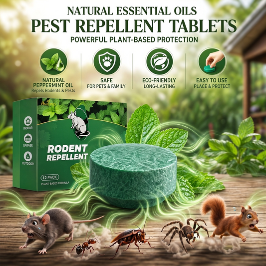 OMELIVO™🟢 Natural Peppermint Rodent Repellent Tablets – 12 Pack-JY 💥Lock in 20% OFF for life